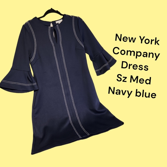 New York & Company Dresses New York And Co Stretch Sz Med Navy Blue